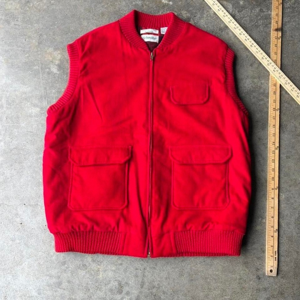 80s vintage plaid lined vest‎